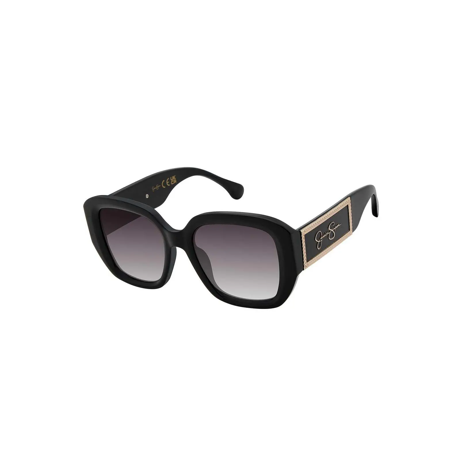 Logo Rectangle Sunglasses in Black