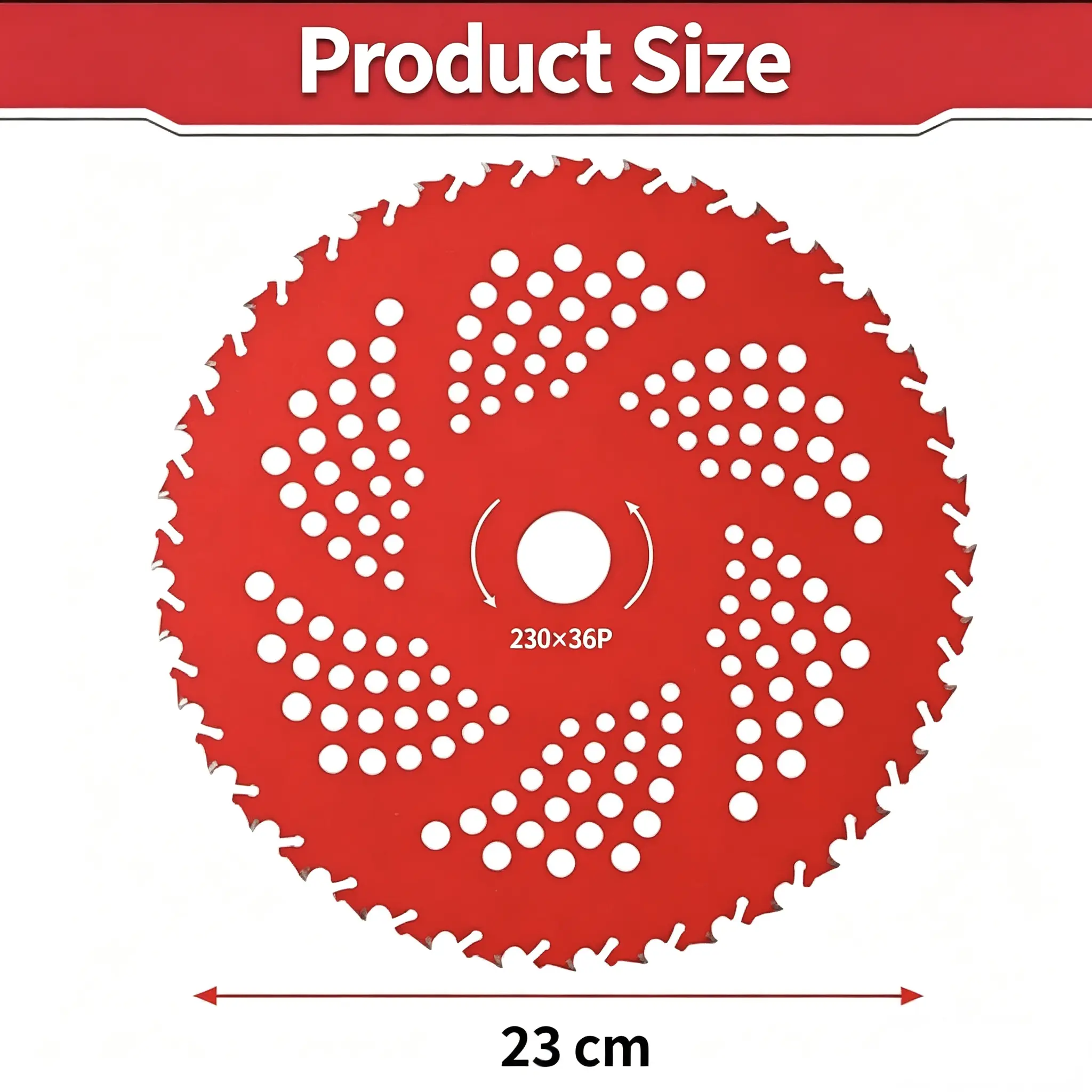 Lawn mower blade/weed cutting blade, 9 inches x 36 teeth, hard alloy saw blade for lawn mowers, tungsten steel, garden tool accessory