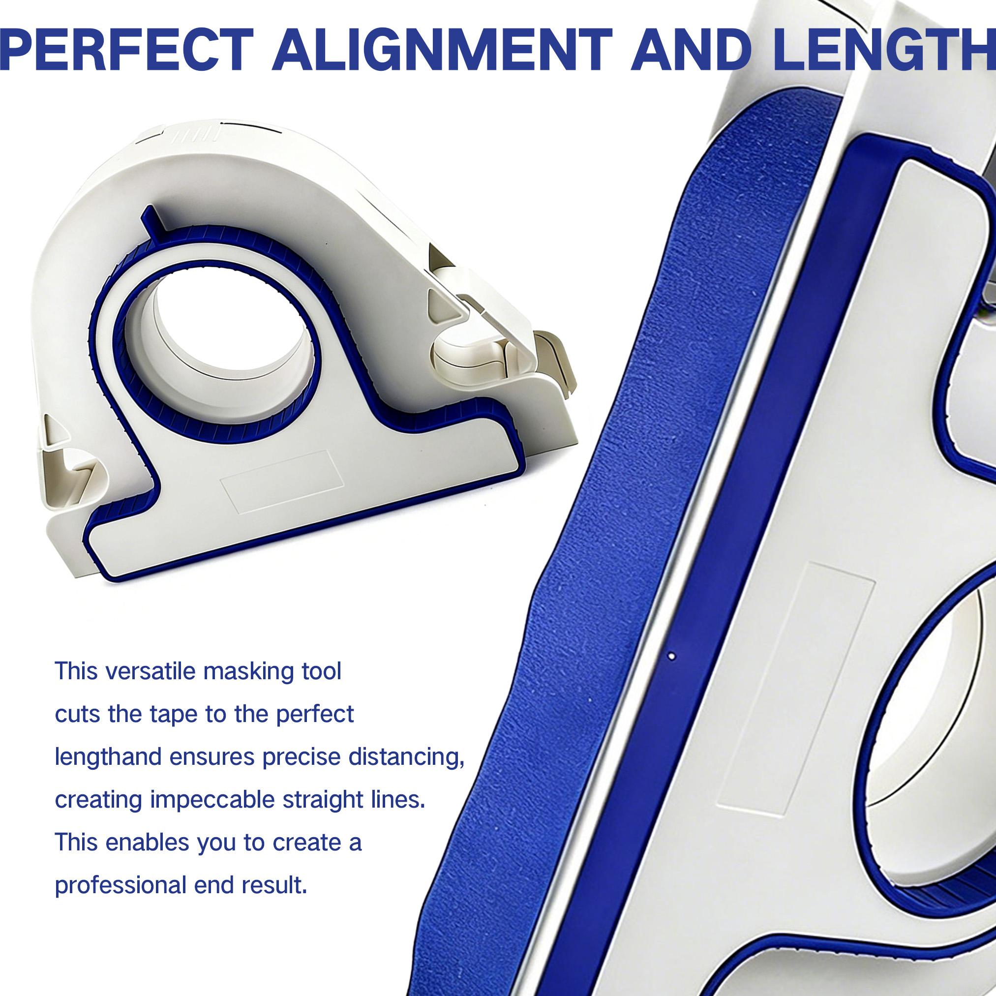 Masking Tape applicator works for 1 inch 2.5cm tapes a Professional Masking Tape Dispenser with a Scraper, Featuring 1mm spacing, Suitable for Decorative moldings, Walls, Caulking baseboards, and Floor finishes. Masking Tape applicator works for 1 inch 2.5cm tapes a Professional Masking Tape Dispenser with a Scraper, Featuring 1mm spacing, Suitable for Decorative moldings, Walls, Caulking baseboards, and Floor finishes.