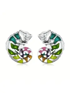Women's Copper Earrings, Stud Earring Jewelry, Casual Style Jewelry Gift for Women & Girls, All-Season Party Accessories, Color-Changing Design Chic Gorgeous Jewelry