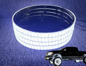 17.5" Cold White Quad Row LED Wheel Lights, Ultra-Bright High Intensity Car Wheel Lights, IP68 Waterproof Truck Wheel Lights Kit with App Control, Strobe/Flash Modes for Car, Truck, SUV, Pickup