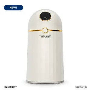 Royal Bin™ Crown 10L – Smart Touchless Self-Sealing Trash Can