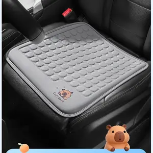 2026 New Four-Season Cartoon Capybara Gel Car Seat Cushion, Breathable and Cool, Universal Fit, Comfortable Car Seat Pad