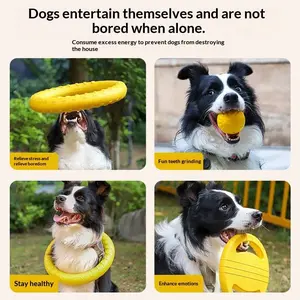 EVA pet toy dog frisbee for large dogs, Border Collie chew training ring, pull ring toy ball, indestructible