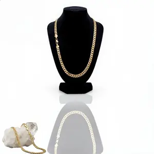 Unisex 14-Karat Gold Cuban Link Necklace, 6mm Wide, 16in Length, Solid Links, Hypoallergenic Men's Jewelry for Daily Wear, Gold Chains