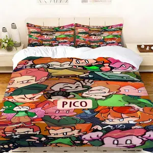 3pcs Cedar Rapids RoughRiders Hockey Team Logo Sticker Duvet Cover Set (duvet Cover + Pillowcase), All-season Bedding Set, Suitable for Bedrooms and Dormitories, Universal for All Four Seasons, Perfect Gift