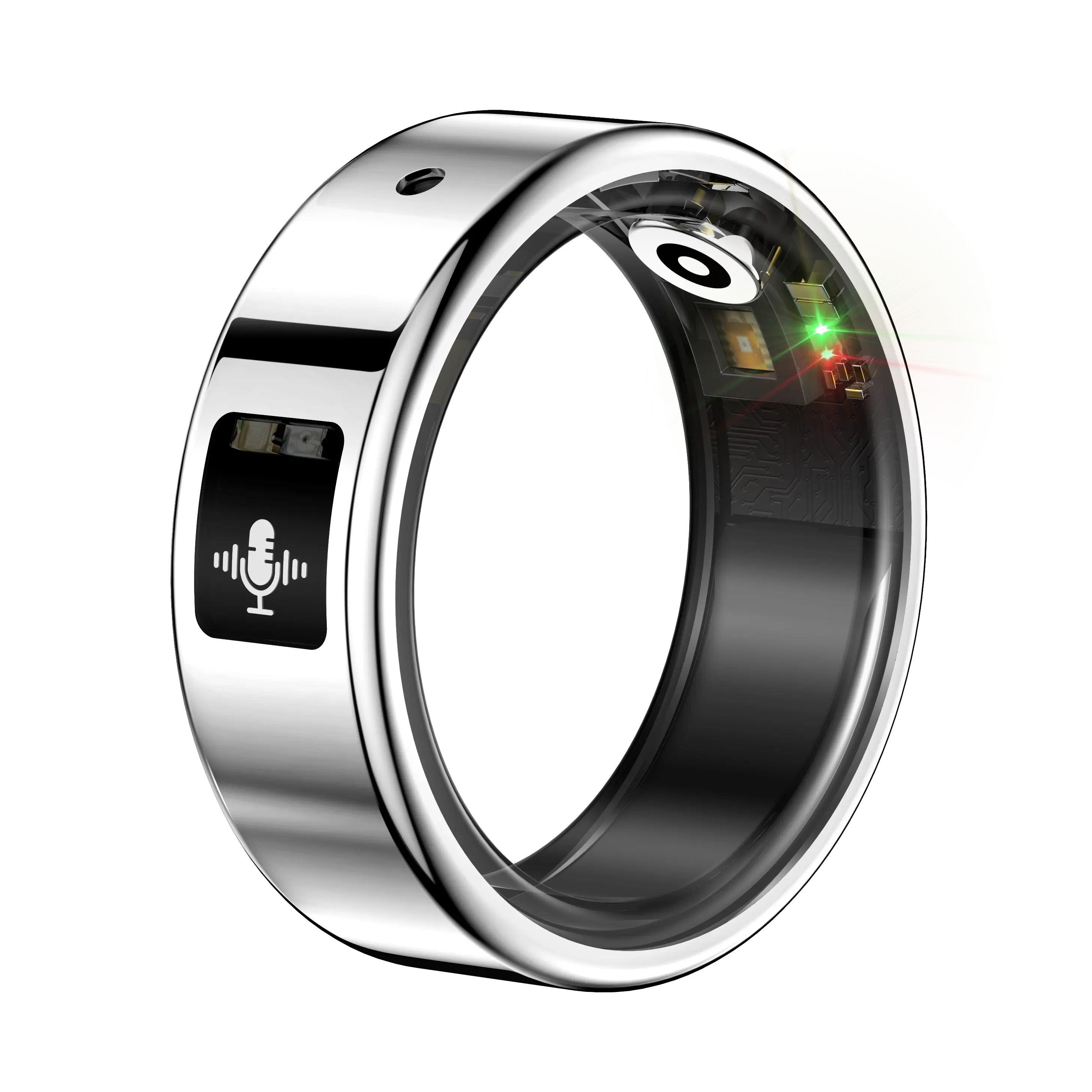 Smart Ring with Voice Recorder, AI Speech‑to‑Text Translation, Health Tracker Heart Rate Sleep Blood Oxygen Monitor, IP68 Waterproof Bluetooth Ring, Remote Camera & Video Control