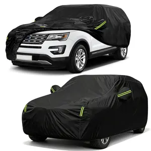 Universal Full Car Cover for SUV Sedan – All-Weather Protection with Reflective Strip, Waterproof UV Scratch Defoliation Resistant for Outdoor Parking,Car Stuff
