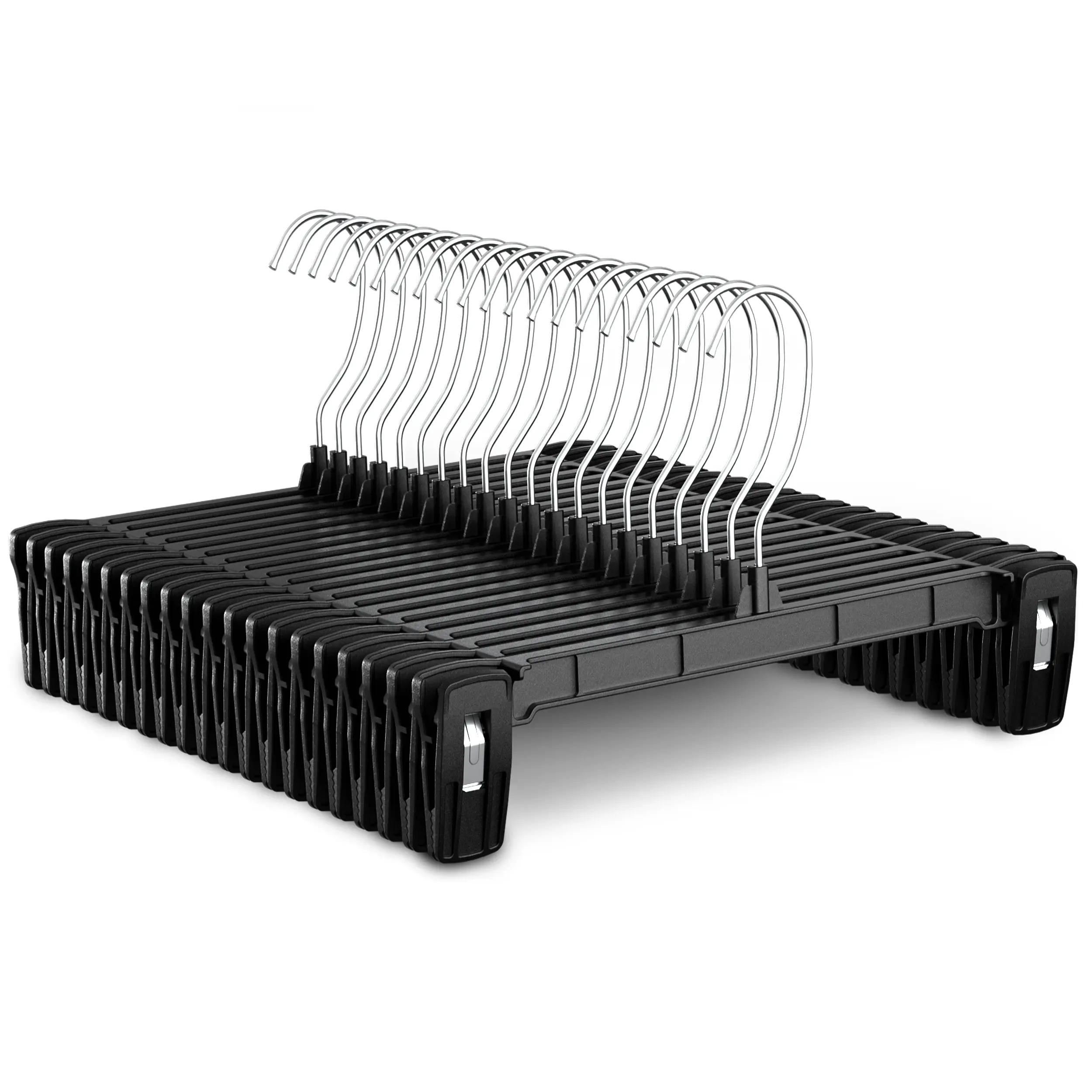 Utopia Home 30-Pack Durable Lightweight Plastic Storage Hangers - Clothes Hanger Clips with 360° Rotating Swivel Hook, Garment Organizer for Skirts, Pants Utopia Home 30-Pack Durable Lightweight Plastic Storage Hangers - Clothes Hanger Clips with 360° Rotating Swivel Hook, Garment Organizer for Skirts, Pants