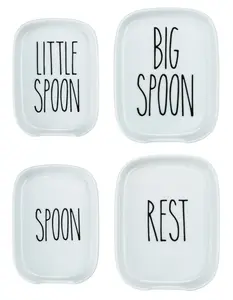 Heartland Home 2-Piece Nesting Spoon Rest Set | Traditional White Porcelain | Perfect Utensil Holder | Dishwasher Safe | Farmhouse Charm!