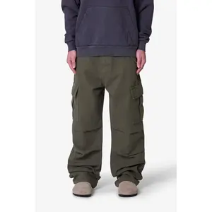 mnml Ultra Baggy Denim Cargo Pants - Olive