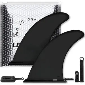 Fin 9" Surf & SUP Center Fins 2 Pcs (USD 4.99/1 Pcs) with 1 Extra Pin No-Tool Installation-9" Fin for Longboard Surfboard & Paddle Board Fin Lowest Price in The Market