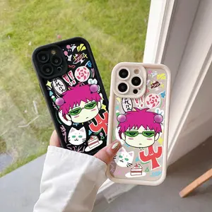 New Anime Saiki Kusuo Phone Case for iPhone17 16 15 14 13 12 11 Pro Max air Plus Soft TPU Back Cover