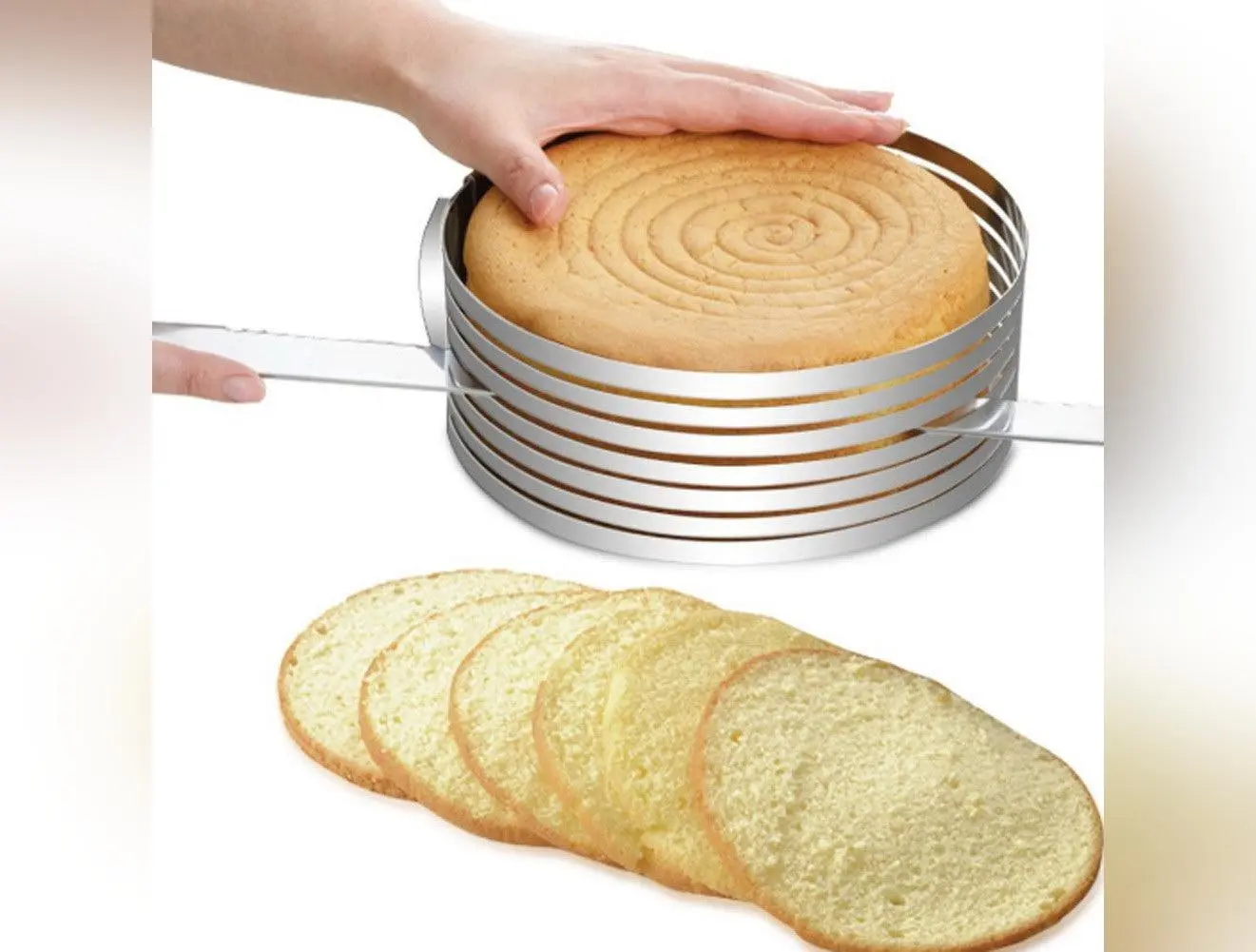 Cake Cutter Slicer Adjustable Stainless Steel Round Bread Cake Slicer Cutter Mold Cake Tools DIY Baking Accessories