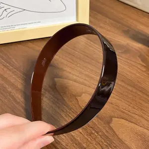Tortoiseshell Hairband Women Fashion Acetate Headband Leopard Print Non-Slip Hair Hoop Trendy Party Hair Accessory Styling Decor