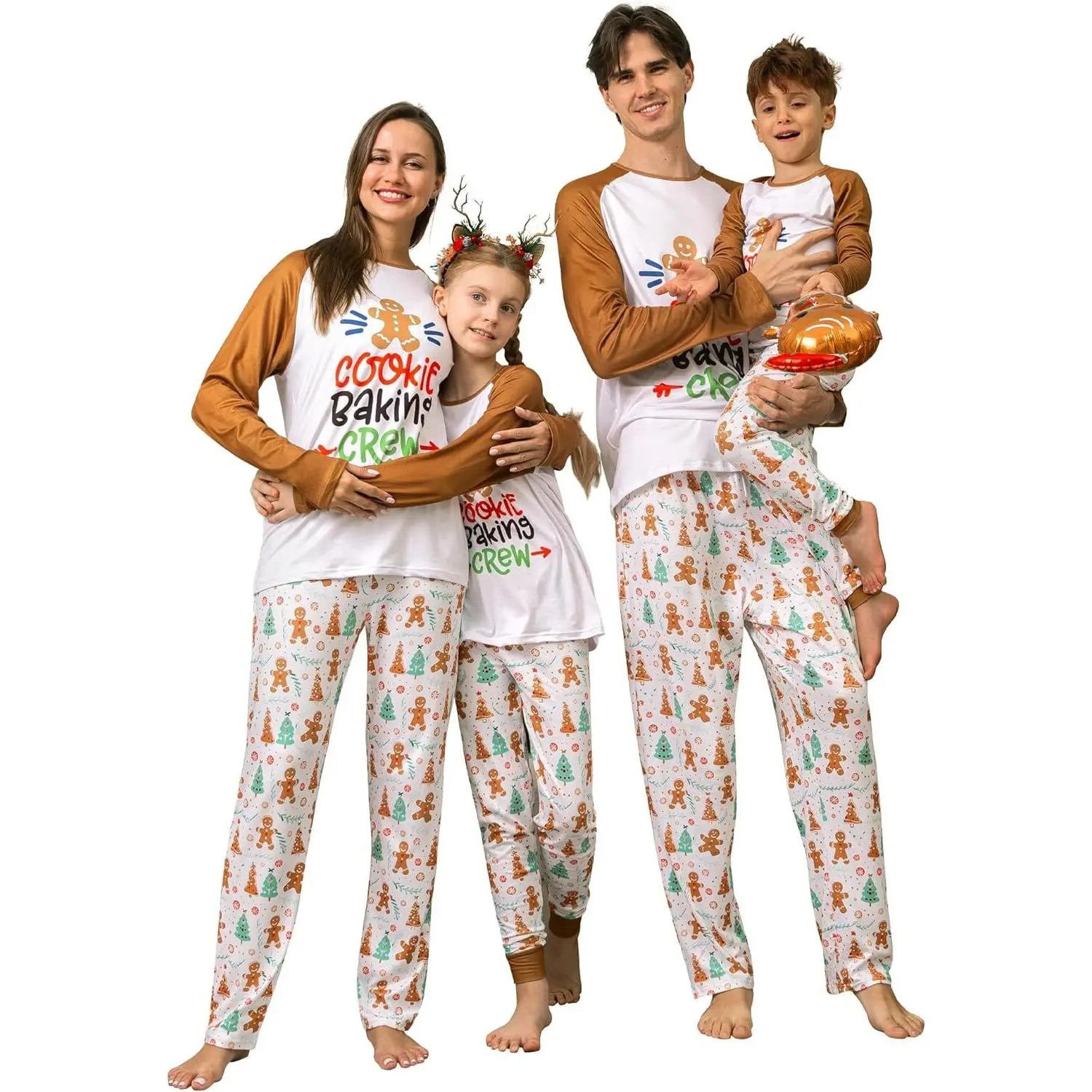 Rnxrbb 2024 Family Christmas Pajamas Pjs Set Matching Christmas Pajama Xmas Sleepwear for Couples Adult Women Men Kids