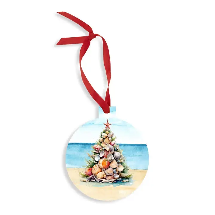 Jingle Shells Coastal Christmas Ornament Beach Holiday Decor #SO-RD-BCHSHELL