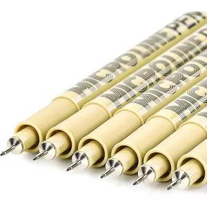 01 Fineliner Ink Pens, 0.25mm Black Micro Fine Point Drawing Pens Waterproof Archival Ink Multiliner Pens for Artist Illustration, Sketching, Technical Drawing, Zentangle, Scrapbooking (6 Pack)
