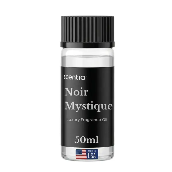 Scentia Noir Mystique Diffuser Oil Refill - 120 mL Italian Woody Floral Fig Burst Fruity Fragrance Oil, Hotel-Inspired Non-Aerosol Paraben-Free Musk Rose Bergamot Blonde Woods Scent, USA-Made for Ultrasonic & Waterless Diffusers, 24-Month Shelf Life