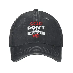 God Don't Play About Me Funny Baseball Cap with Printed Patterns for Stylish Outfits