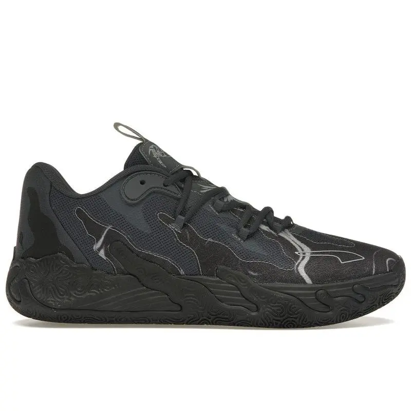 Puma Men's LaMelo Ball MB.03 Lo Black Strong Grey Basketball Shoes, from StockX