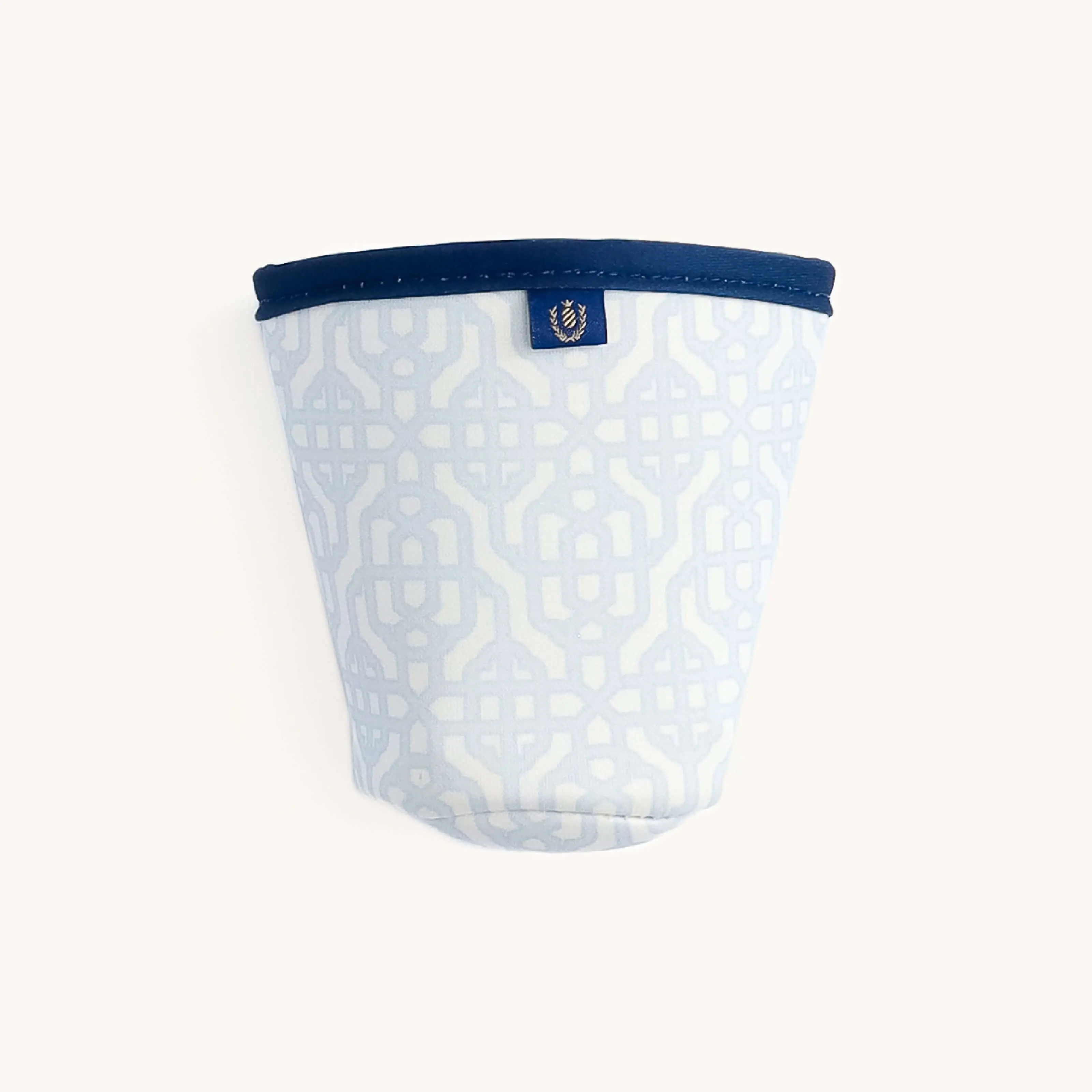 Carolina Trellis Print Insulated Kitchenware Coffee Cooler Koozie - Fits Standard Medium Iced Drink Cup, Fits Cups, Bottle Cooler Accessory for Adults, Keeps Cool for Afternoon Desk Refills, Morning School Runs