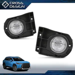 CROSSDESIGN For 2022-2024 Toyota Corolla Cross XLE Front Bumper Fog Light Bracket Left Right