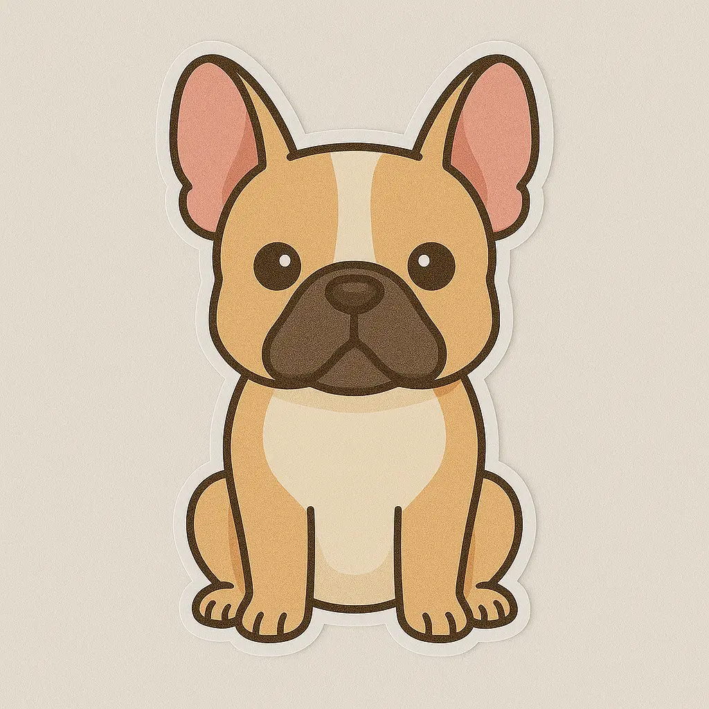 French Bulldog Sticker – Cute & Chunky Dog Decal
