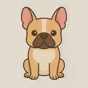 French Bulldog Sticker – Cute & Chunky Dog Decal