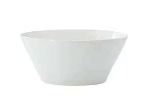 Gibson Home Great Essentials 9.4 Inch Round Fine Ceramic Meal Bowl in White