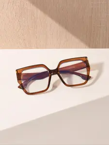 Women's Fashionable Square Frame Eyeglasses, Casual Trendy Eyeglasses for Everyday Use, Fashion Accessories for Outdoor Activities