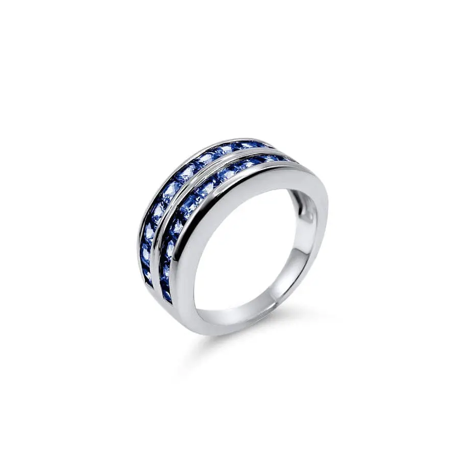 Natural Tanzanite AA Ring 925 Silver •Ring Band •Stackable Ring •Fashion Silver Ring •December Birth Stone •Affordable Gift