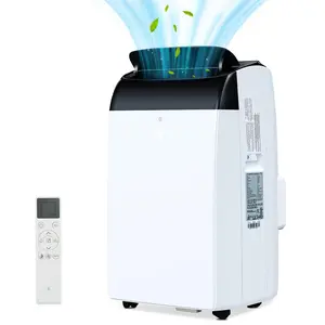 GARVEE 12,000 BTU Small Air Conditioner with Built-In Dehumidifier - Portable AC Unit for Rooms Up to 550 Sq Ft - Remote Control, Window Mount Exhaust Kit, Easy to Move, Black