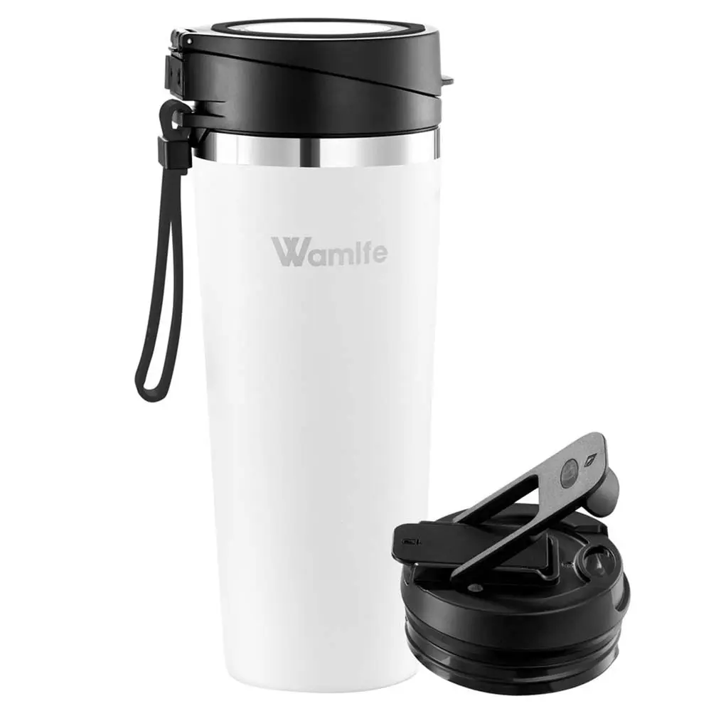 Wamife®Portable Blender - Stainless Steel Travel Blender for Smoothies, 16Oz Large Cup Size, Keeps Drinks Cold for 12 Hours -White