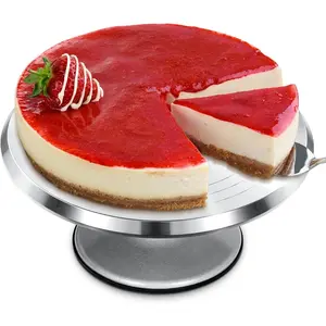 12'' Cake Stand, Cake Spinner Cake Decorating Supplies, Round Decorating Turntable Revolving  Table Holder Baking Display Tray Plate Tools Accessories for Birthday Wedding Party