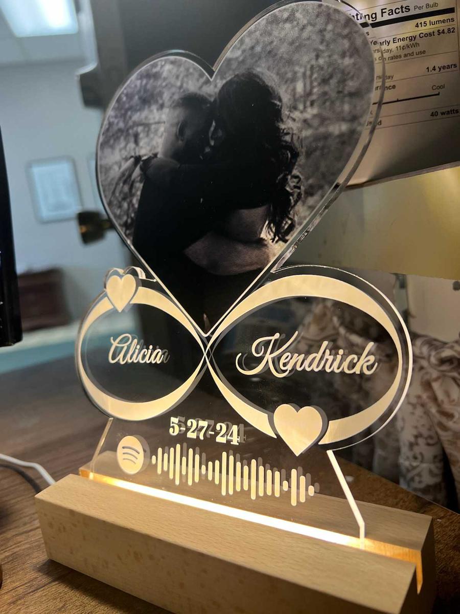 Item: Style-03, Warm Light LED Wooden Base