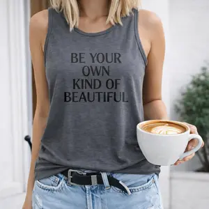 Women's Self Love Tank Top Graphic Summer Sleeveless Casual Round Neck White Regular Fit Non-Stretch Daily Wear Tanktop - Womenswear