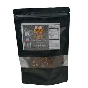The Boss's Fresh Beef Jerky Teriyaki Blend 4oz - Sesame Teriyaki Marinated Wagyu Style Candied Beef Snack Meat Flavor - Dried High Protein