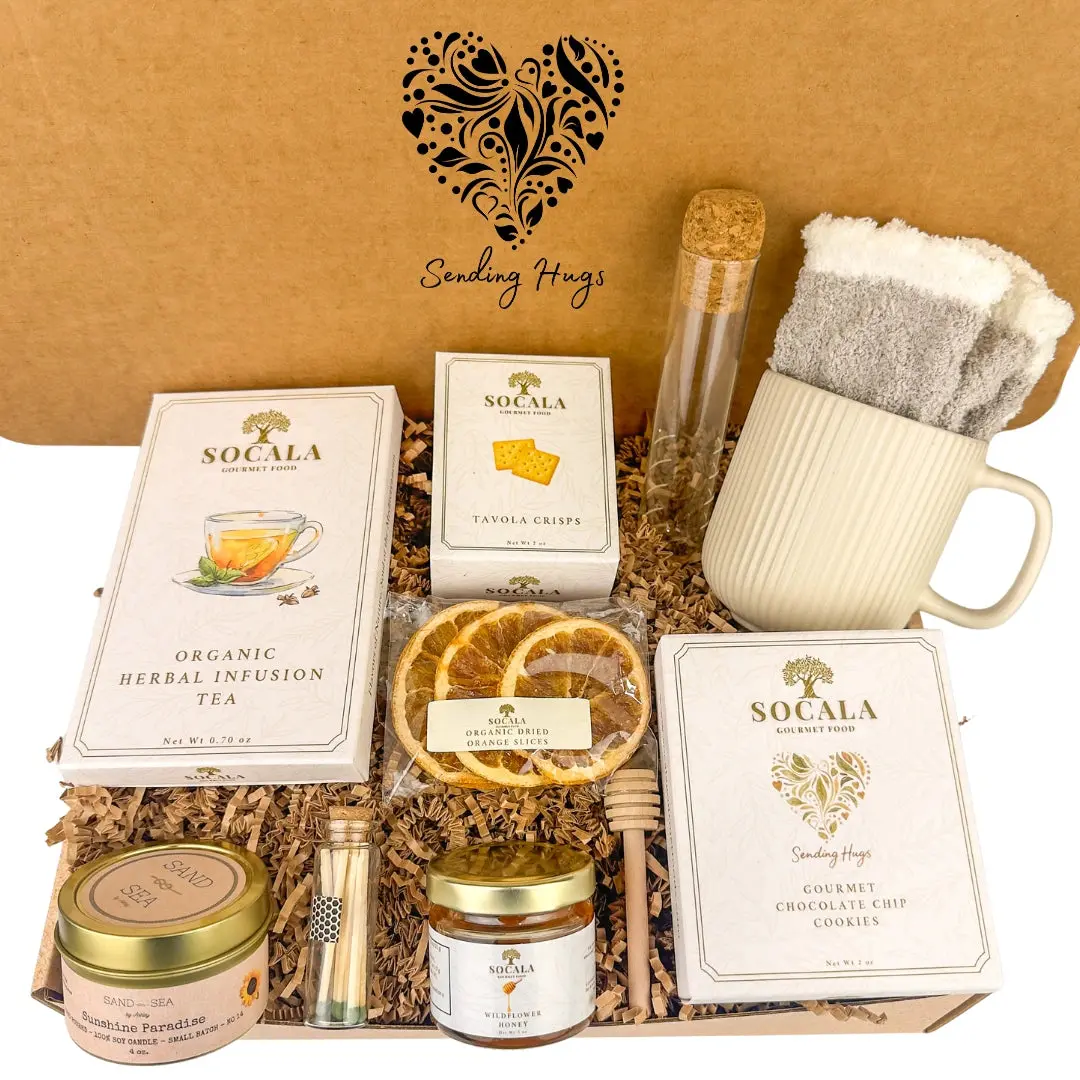 Sending Hugs and Love Care Package - Comforting Gifts for Her