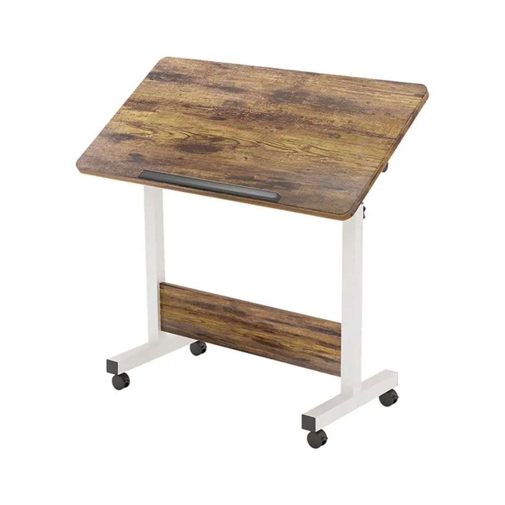 【Christmas Gift】Small Standing Desk Adjustable Height Mobile Stand Up Desk with Wheels Portable Home Office Computer Workstations for Sitting And Standing, Office Desk, Height Adjustable Desk