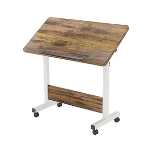 【Christmas Gift】Small Standing Desk Adjustable Height Mobile Stand Up Desk with Wheels Portable Home Office Computer Workstations for Sitting And Standing