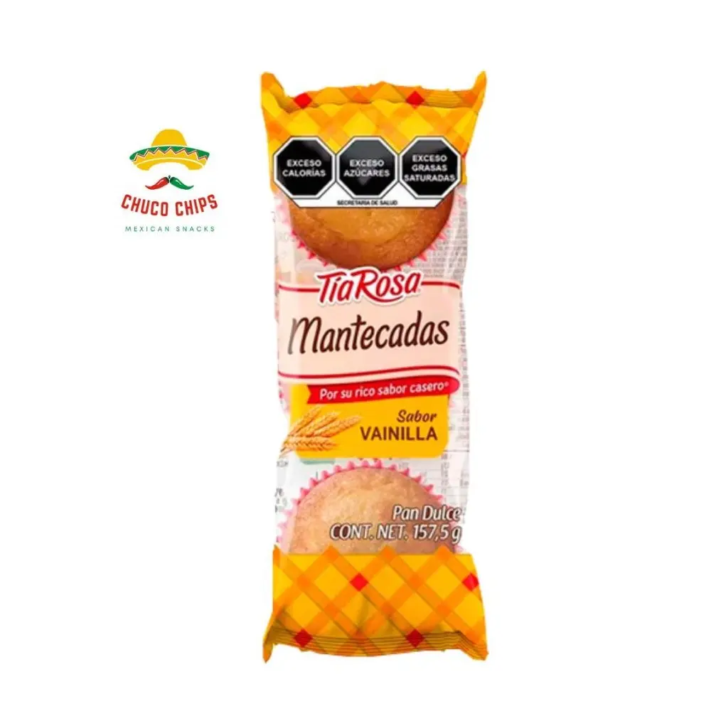 3 packs of Tía Rosa Mantecadas Vanilla. 3 Muffins in each Pack of 157.5 Grams - Made in Mexico, Perfect for On-the-Go or At-Home Snacking - Cake, Dessert, Sweet