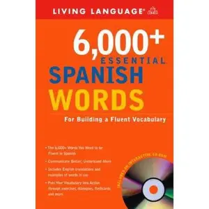 USED Book - 6,000+ Essential Spanish Words with CD-ROM (Essential Vocabulary) by Living Language (Paperback) - english