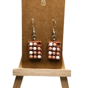 Quirky Chicken Egg Earrings Lightweight High-Quality Costume Jewelry & Accessories for Animal Lovers Realistic Design Comfortable Everyday Wear