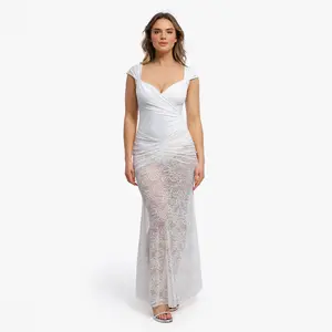 Popilush Shapewear Lace Fishtail Coverup Maxi Skirt