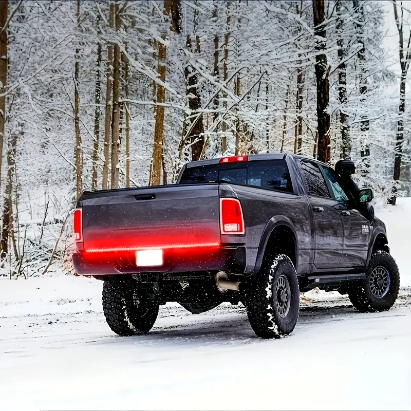 60in LED Arrow Tailgate Light Bar for Pickup Trucks, Ultra-Bright White & Amber LED Strip, Easy-Installation Rear Brake Turn Signal Light