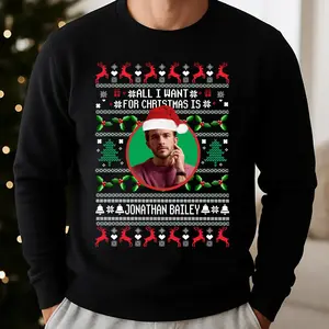 Jonathan Bailey Ugly Christmas Sweater, All I Want For Christmas Is Jonathan Bailey Shirt, Shirt Gift for Fans