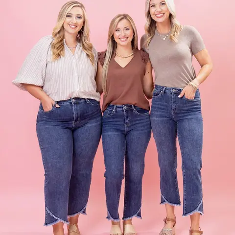 Diva Denim Dark Wash Tulip Hem Jeans | 1-20