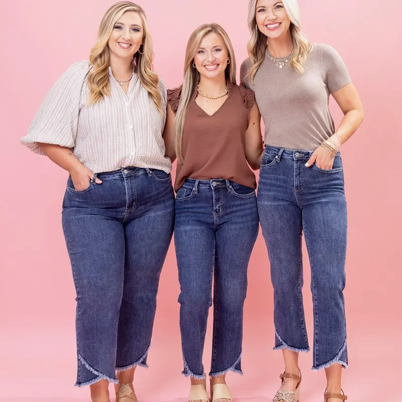 Diva Denim Dark Wash Tulip Hem Jeans | 1-20