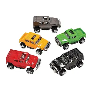 4" SUV Red, Yellow, Green, Gray & Black Pull-Back Car Assortment - 12 Pc.
